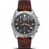 Accurist Chronograph Black Dial Brown Leather Strap Gents Watch 7142