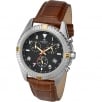 Accurist Chronograph Black Dial Brown Leather Strap Gents Watch 7142