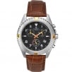 Accurist Chronograph Black Dial Brown Leather Strap Gents Watch 7142
