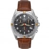 Accurist Chronograph Black Dial Brown Leather Strap Gents Watch 7142