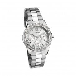 Accurist London Ladies Stone Set Multi-function Bracelet Watch 8201