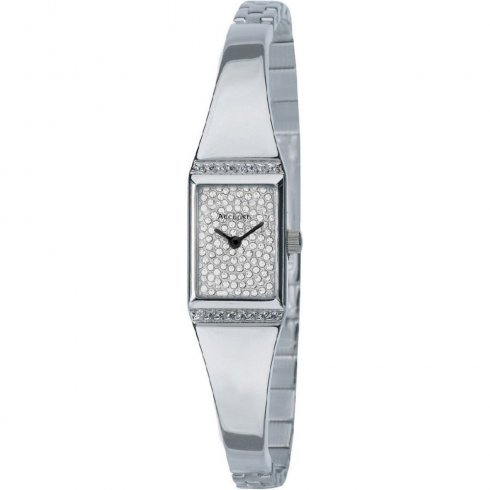 Accurist silver dial stainless steel semi-bangle Ladies watch LB1455
