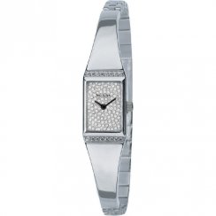 Accurist  silver dial stainless steel semi-bangle Ladies watch LB1455