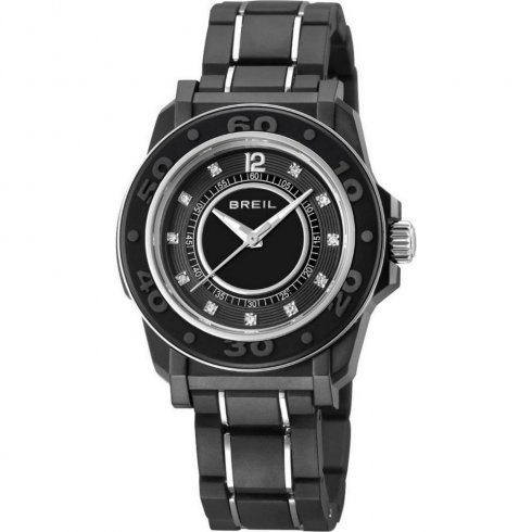 Breil Mantalite black dial resin strap Ladies watch TW0837