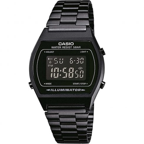 Casio Collection Digital Chronograph Black Bracelet Unisex Watch B640WB-1BEF