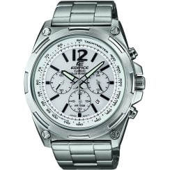 Casio Edifice Solar Chronograph White Dial Chrome Bracelet Gents Watch EFR-545SBD-7BVER