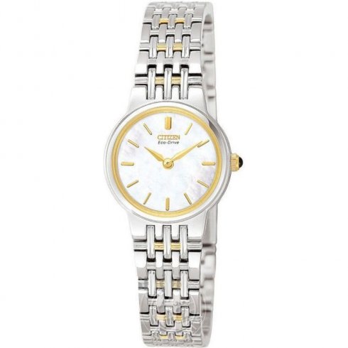 Citizen Mother Of Pearl white dial stainless steel bracelet Ladies watch EW9354-55D