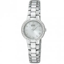 Citizen Silhouette Diamond Silver Dial Stainless Steel Bracelet Ladies Watch EW9720-59A