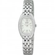 Citizen Silhouette Diamond White Dial Stainless Steel Bracelet Ladies Watch EW9730-55A
