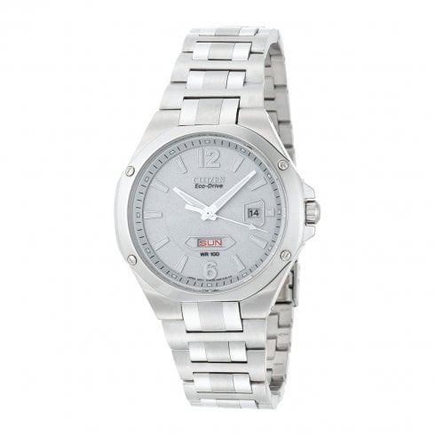 Citizen silver dial stainless steel bracelet Mens watch BM5030-53A