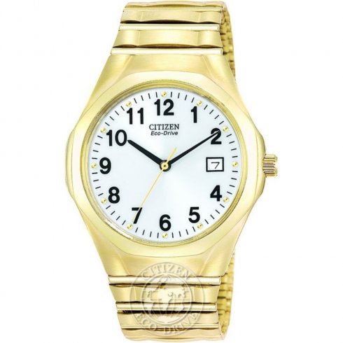 Citizen white dial stainless steel bracelet Mens watch BM6032-95B