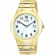 Citizen  white dial stainless steel bracelet Mens watch BM6032-95B
