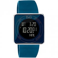 D&G High Contact Digital Chronograph Blue Rubber Strap Gents Watch DW0736