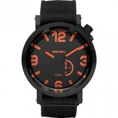 Diesel Black Dial Black Fabric Strap Mens Watch DZ1471