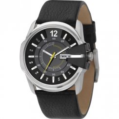 Diesel Chief black dial leather strap Mens watch DZ1295