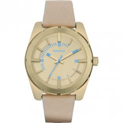 Diesel Company gold dial leather strap Mens watch DZ5357