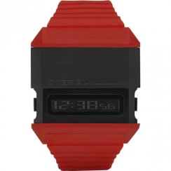 Diesel Digital black dial chronograph rubber strap Mens watch DZ7198