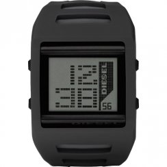 Diesel Digital black dial chronograph rubber strap Mens watch DZ7225