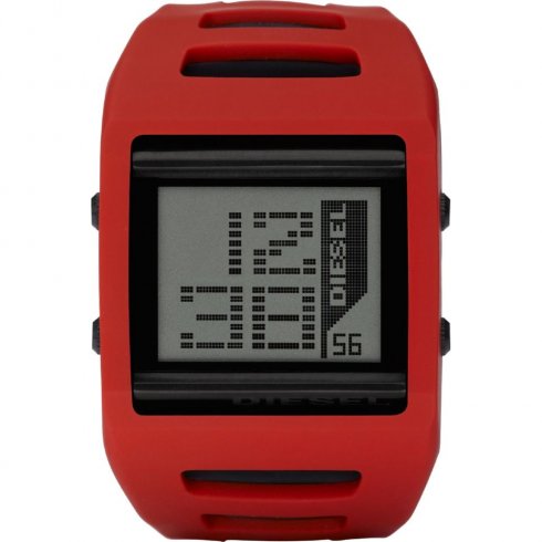 Diesel Digital black dial chronograph rubber strap Mens watch DZ7226