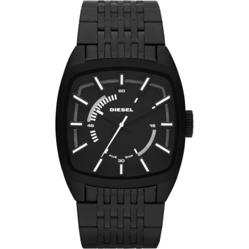 Diesel Scalped black dial stainless steel bracelet Mens watch DZ1586