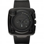 Diesel Studio Mixer black dial chronograph leather strap Mens watch DZ4218