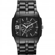 Diesel Trojan black dial polycarbonate bracelet Mens watch DZ1549