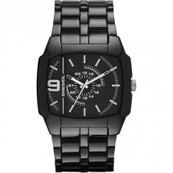 Diesel Trojan black dial polycarbonate bracelet Mens watch DZ1549