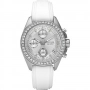 Fossil Decker silver dial chronograph resin strap Ladies watch ES2883