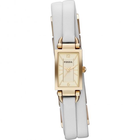Fossil Delaney champagne dial leather strap Ladies watch JR1441