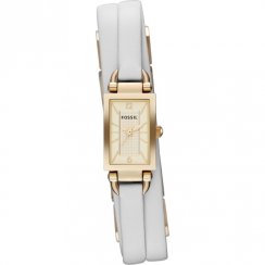 Fossil Delaney champagne dial leather strap Ladies watch JR1441
