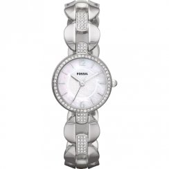 Fossil Delicate mother of pearl dial stainless steel bracelet Ladies watch ES3013