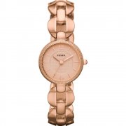 Fossil Delicate rose gold dial stainless steel bracelet Ladies watch ES3011