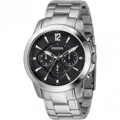 Fossil Grant black dial chronograph stainless steel bracelet Mens watch FS4532