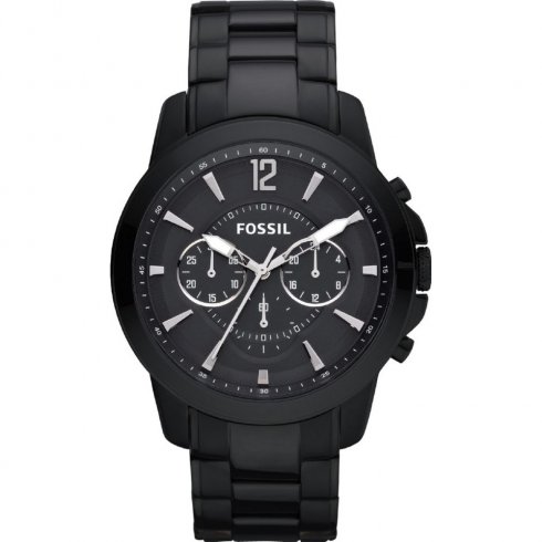 Fossil Grant black dial chronograph stainless steel bracelet Mens watch FS4723