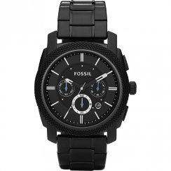 Fossil Machine Chronograph Black Dial Stainless Steel Bracelet Gents Watch FS4552