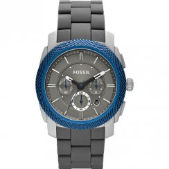 Fossil Machine grey dial chronograph aluminium bracelet Mens watch FS4659
