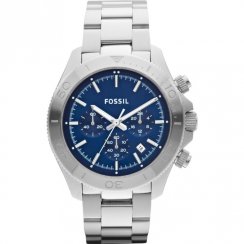 Fossil Retro Traveller blue dial chronograph stainless steel bracelet Mens watch CH2849