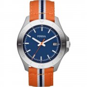 Fossil Retro Traveller blue dial nylon strap Mens watch AM4478