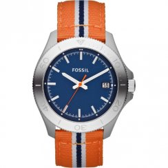 Fossil Retro Traveller blue dial nylon strap Mens watch AM4478
