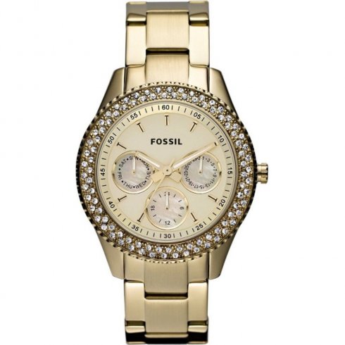 Fossil Stella champagne dial stainless steel bracelet Ladies watch ES3101