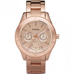 Fossil Stella Rose Gold dial stainless steel bracelet Ladies watch ES2859