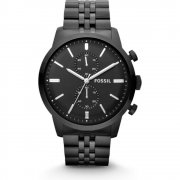 Fossil Townsman black dial chronograph stainless steel bracelet Mens watch FS4787
