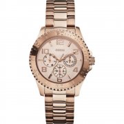 Guess Bff Multifunction rose gold dial stainless steel bracelet Ladies watch W0231L4