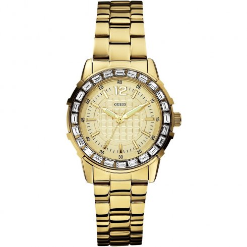 Guess Girly B gold dial stainless steel bracelet Ladies watch W0018L2