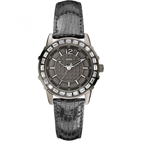 Guess Girly B grey dial leather strap Ladies watch W0019L2