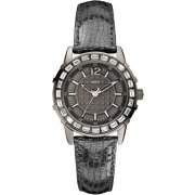 Guess Girly B grey dial leather strap Ladies watch W0019L2