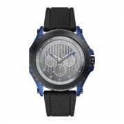 Guess Hipster black dial rubber strap Mens watch W0063G2