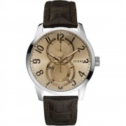 Guess Inner Circle brown dial leather strap Mens watch W95127G2