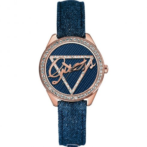 Guess Little Flirt blue dial fabric strap Ladies watch W0456L6