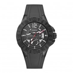 Guess Magnum black dial rubber strap Mens watch W0034G3